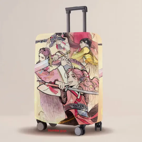 Discover Cartoon Luggage Protective Cover Kpop Demon Hunters Elastic Case Travel Accessories For Suitcase​