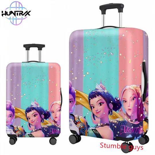 Discover Trendy Kpop Demon Hunters Luggage Cover 18-32 Inch Suitcases Anime Print Stand Out Travel Protector