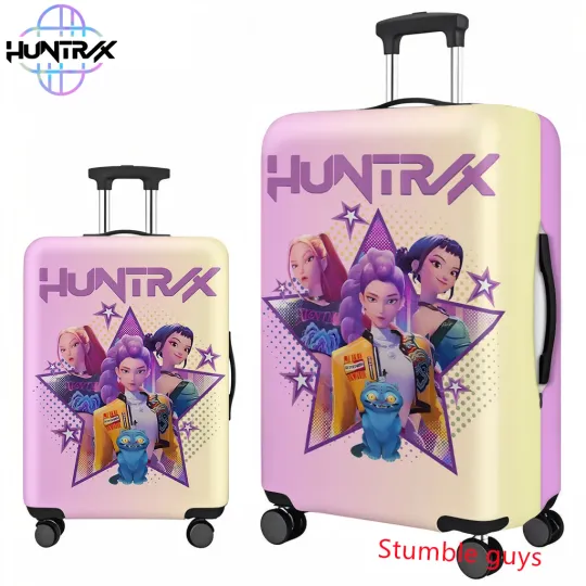 Discover Kpop Demon Hunters Luggage Cover Fits 18-32 Inch Suitcases Cute Anime Travel Protector