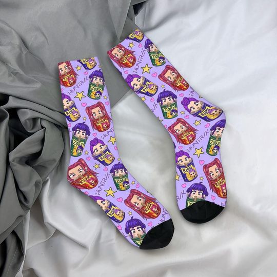 Kpop Demon Hunters Huntrix Socks, Girls and Kids Socks, Mira Rumi Zoey Socks, Unique Kpop Gift