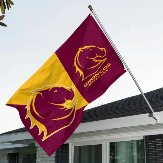 Discover Brisbane Broncos 3D House Flag