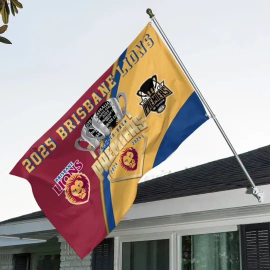 Discover Brisbane Lions 3D House Flag