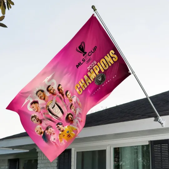 Discover 1Inter 1Miami CF Champions MLS 2025 3D Double-side House Flag