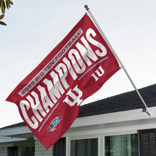 Discover 1Indiana Hoosiers Football 2025 Big Ten Champions 3D Double-side House Flag