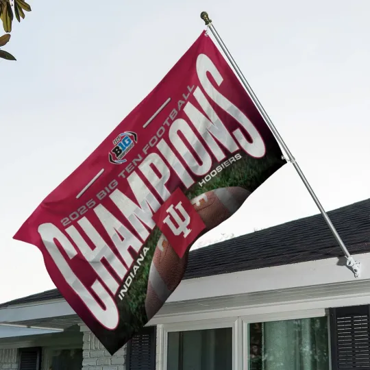 Discover 1Indiana 1Hoosiers Football 2025 Big Ten Champions 3D Double-side House Flag