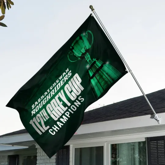 Discover 1Saskatchewan Roughriders 3D Double-side House Flag