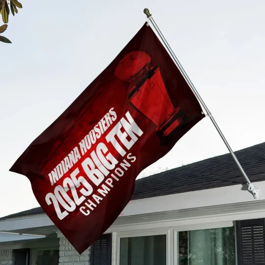 Discover 1Indiana 1Hoosiers Football 2025 Big Ten Champions 3D Double-side House Flag