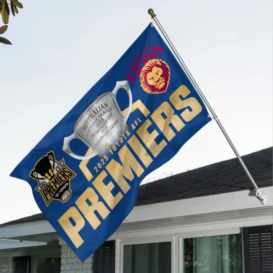Discover Brisbane Lions 2025 3D Double-side House Flag
