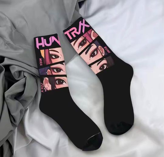 Discover Kpop Demon Hunters Huntrix Socks, Girls and Kids Socks, Mira Rumi Zoey Socks, Unique Kpop Gift