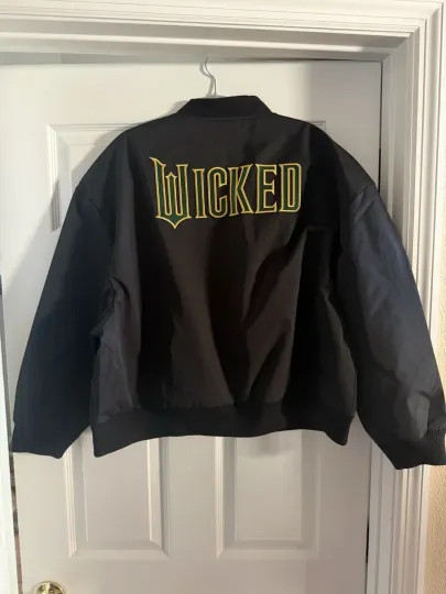 Universal Studios Wicked Emerald City Elphaba Bomber Jacket Adult Zip Up Medium