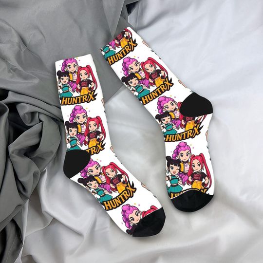 Discover Kpop Demon Hunters Huntrix Socks, Girls Kids Socks, Mira Rumi Zoey Socks, Unique Kpop Gift