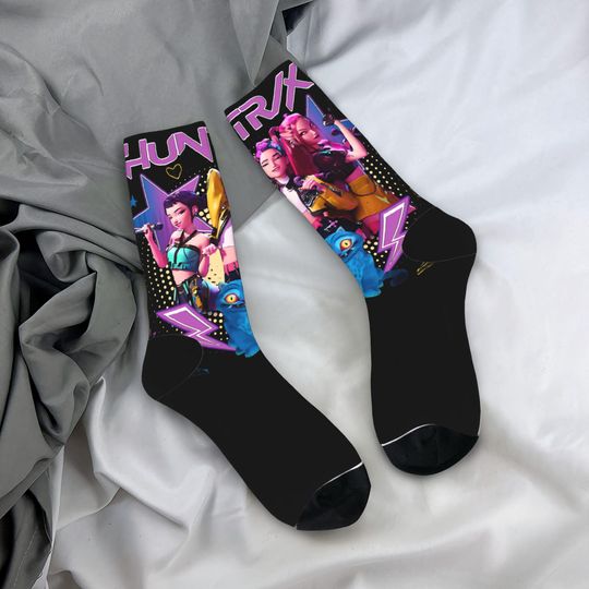 Kpop Demon Hunters Huntrix Socks, Girls and Kids Socks, Mira Rumi Zoey Socks, Unique Kpop Gift