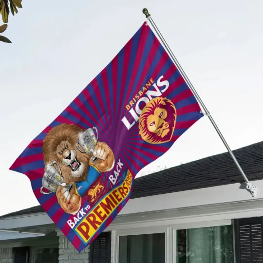 Discover Brisbane Lions Premiers 2025 3D Double-side House Flag