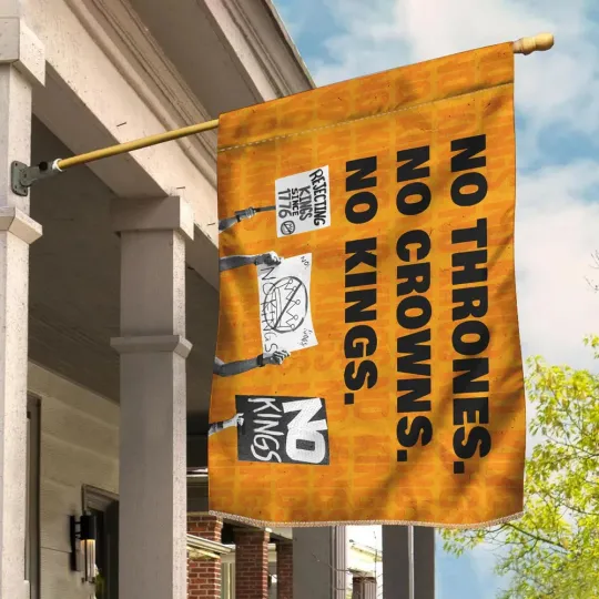 Discover No Kings Protests 3D Double-side House Flag