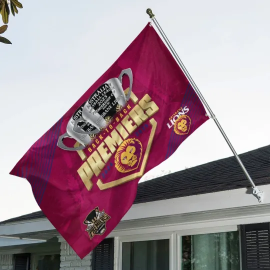 Discover Brisbane Lions Premiers 2025 3D Double-side House Flag