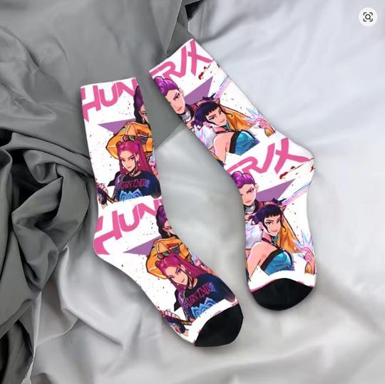 Discover Kpop demon hunters Huntrix socks, Huntrix Girls Socks, Kpop Kids Socks, Mira Rumi Zoey Socks, Kid socks, Kpop Huntrix socks,Unique Kpop Gift