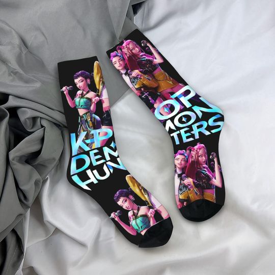 Discover Kpop demon hunters Huntrix socks, Huntrix Girls Socks, Kpop Kids Socks, Mira Rumi Zoey Socks, Kid socks, Kpop Huntrix socks,Unique Kpop Gift