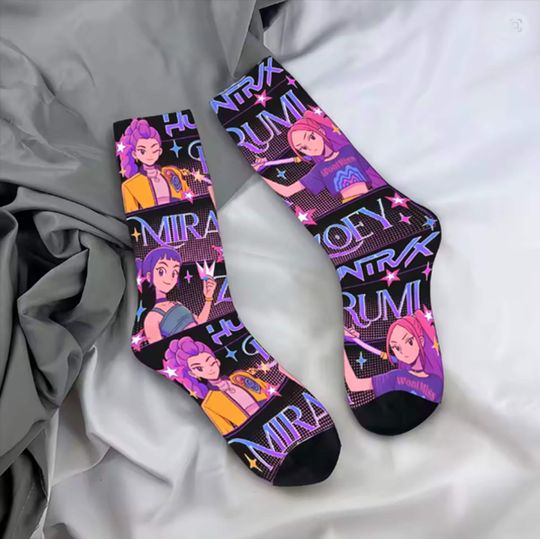 Discover Kpop demon hunters Huntrix socks, Huntrix Girls Socks, Kpop Kids Socks, Mira Rumi Zoey Socks, Kid socks, Kpop Huntrix socks,Unique Kpop Gift
