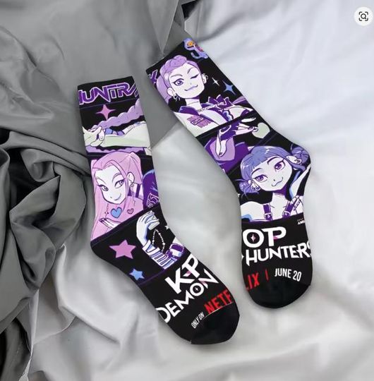Discover Kpop Demon Hunters Huntrix Socks, Girls Kids Socks, Mira Rumi Zoey Socks, Unique Kpop Gift