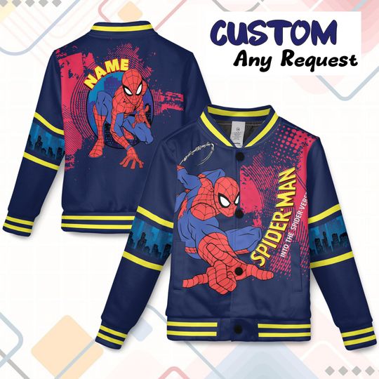 Discover Personalized Marvel The Amazing Spider-Man Varsity Jacket, Custom Disney Jacket, Spider man Varsity, Disney Uniform Varsity