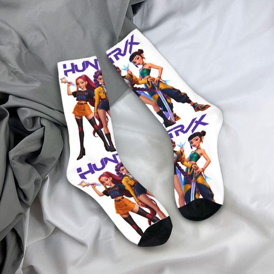 Kpop Demon Hunters Huntrix Socks, Girls, Kids, Mira Rumi Zoey Socks, Unique Kpop Gift