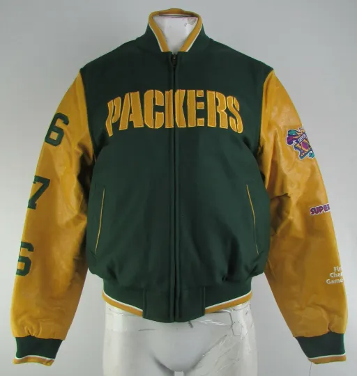 Discover Green Bay Packers Super Bowl Champions football G-III 4her Full-zip Bomber Jacket