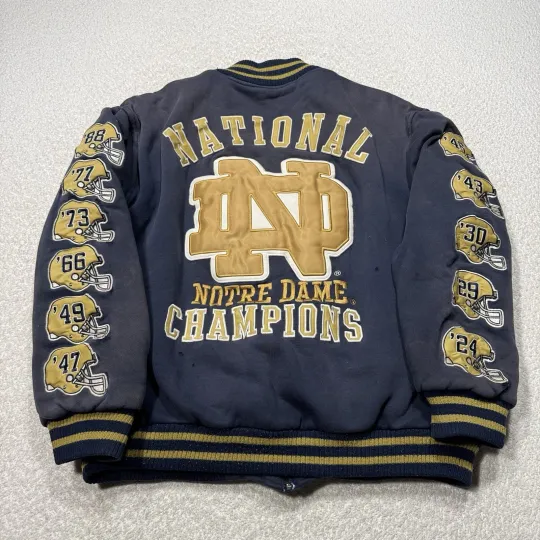 Discover G-III Sports Carl Banks ND Bomber Jacket National Champions Helmet XL