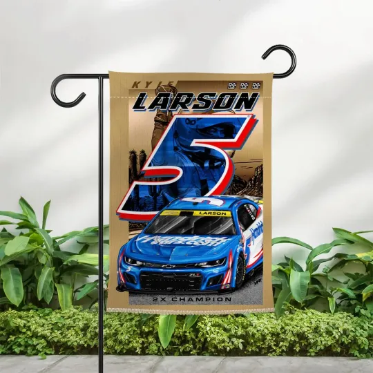 Kyle Larson Double-side Garden Flag
