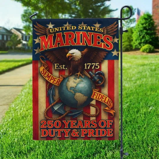 US Marine Corps Double-side Garden Flag