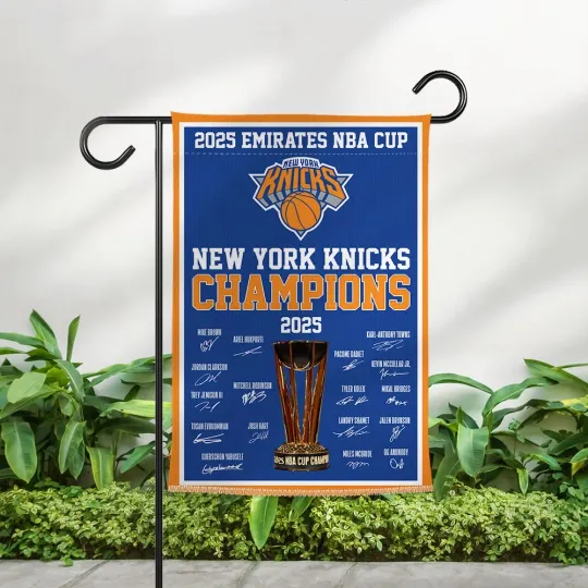 Discover NY Knicks 2025 N.B.A Cup Champions Double-side Garden Flag