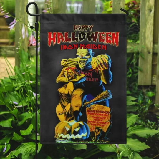 Discover 1Iron Maiden Halloween Double-side Garden Flag