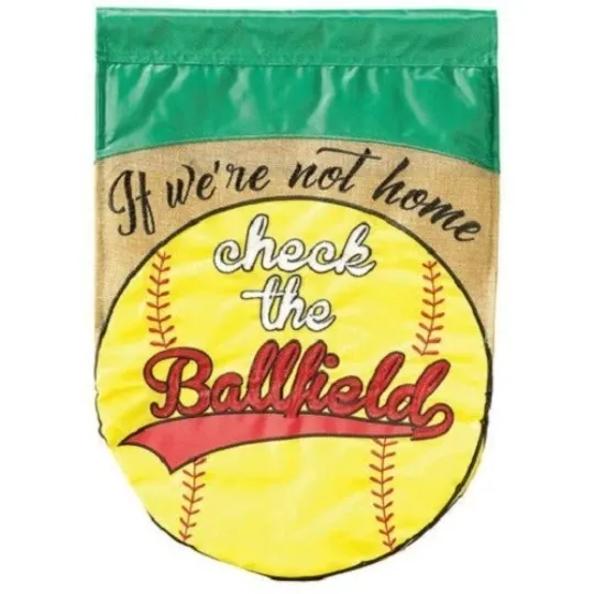 Discover If Not Home - Softball Garden Flag