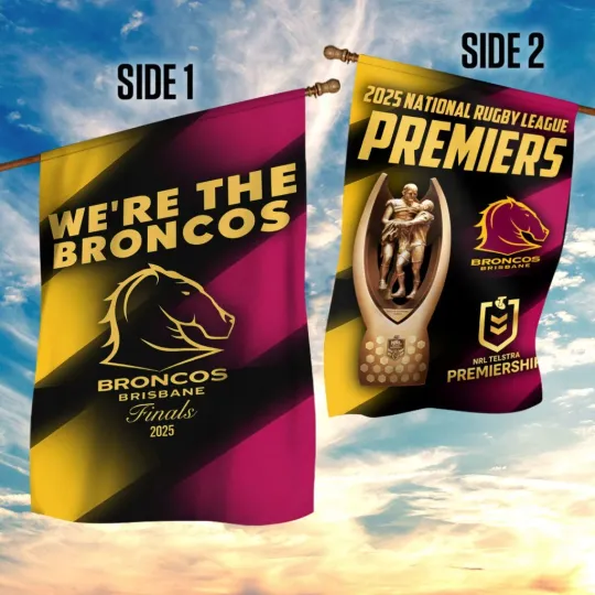 Brisbane Broncos 2025 3D Double-side House Flag