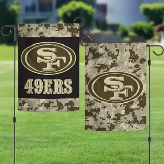 49ers Digi Camo Reversible Garden Flag