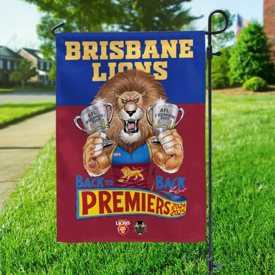 Discover Brisbane Lions Premiers 2025 Double-side Garden Flag