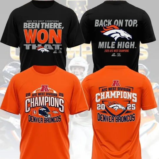 Discover HOT ITEM ! Denver Broncos 2025 AFC West Division Champions Collection For Fans