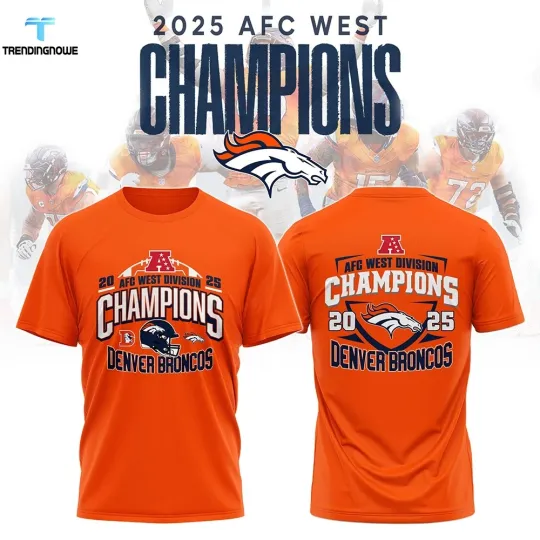 Discover Denver Bronco 2025 AFC West Division Champions T-shirt Allsize