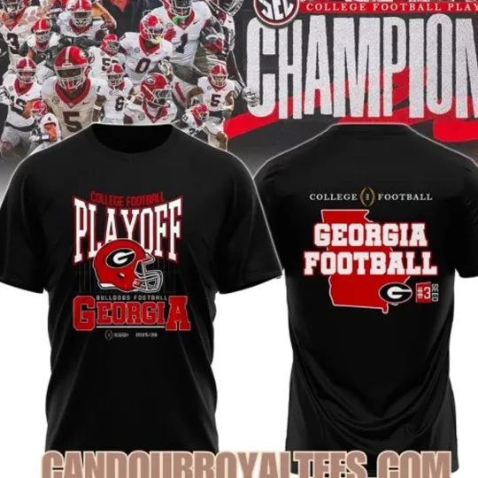 GA bulldogs 2025-26 College Football Playoff T-Shirt