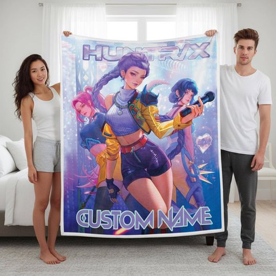 Discover Custom Kpop Demon Hunters Fleece Blanket for Girls