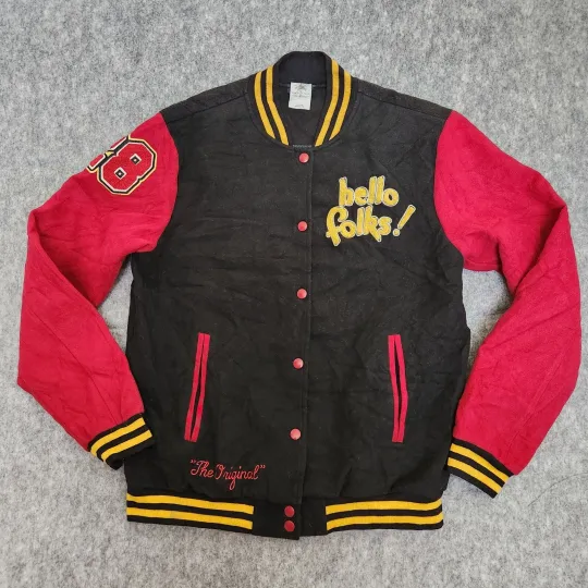 Discover Vintage Disney Varsity Letterman Bomber Jacket Men's M Mickey Pluto Embroidered