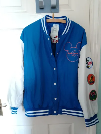 Discover Disney  Mickey Mouse Baseball Jacket  Top size small s UK 10-12 BNWT