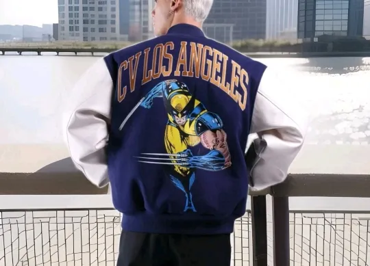 Discover CVLA x Marvel Wolverine Varsity Jacket Embroidered Men's Size 2XL New With Tags