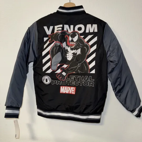 VENOM JACKET Boys SIZE 10/12 Marvel Character We Are Venom