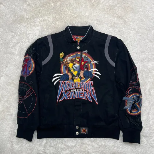 JH DESIGN WOLVERINE AND THE XMEN YOUTH JACKET SIZE L 9-10 MARVEL