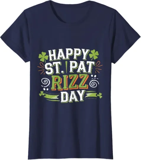 Discover Celebration Saint Patricks Day Happy Pat Rizz Cool Ladies' Crewneck T-Shirt