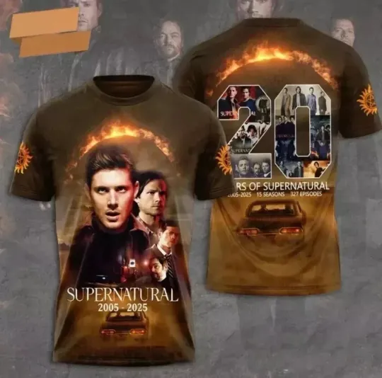 20 Years Of Supernatural 2005-2025 AOP 3D T-shirt