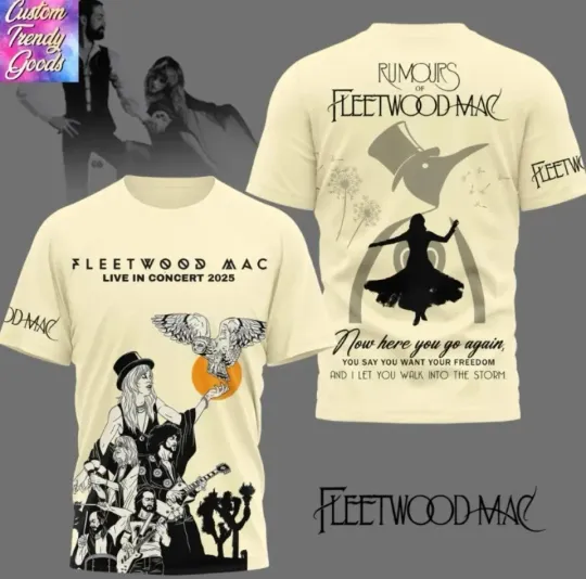 Fleetwood Mac Live In Concert 2025 3D T-Shirt
