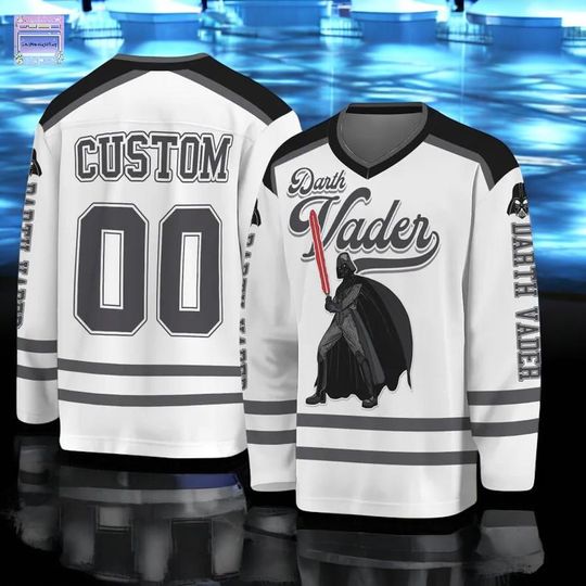 Discover Personalized Darth Vader Hockey Jersey, Custom Disney Star Wars Shirt, Disneyland Team Outfit, Disney Birthday Gift