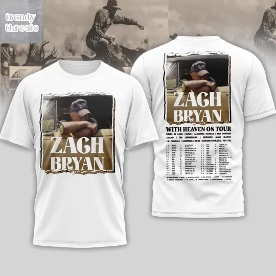 Discover Zac Bryan With Heaven On Tour Style2 3D AOP Shirt