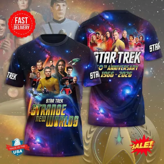 Discover Star Trekk 1966-2026 3D T-shirt